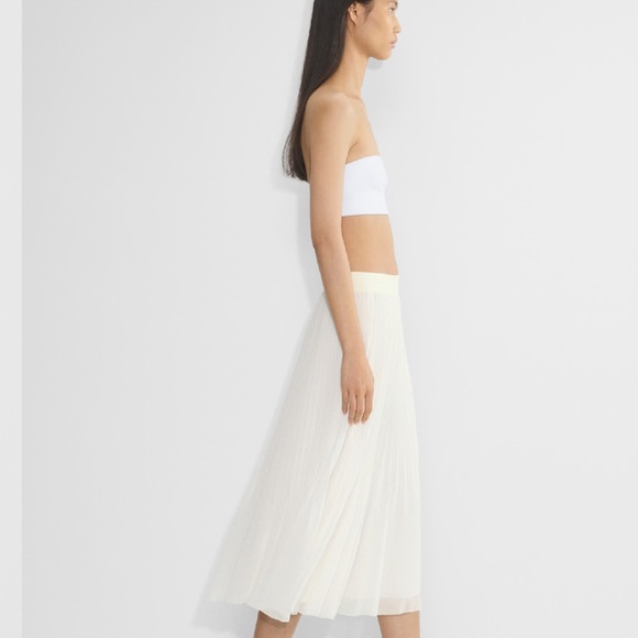 NOT FOR SALE- ARITZIA Elegant White Pleated Skirt - Picture 3 of 6